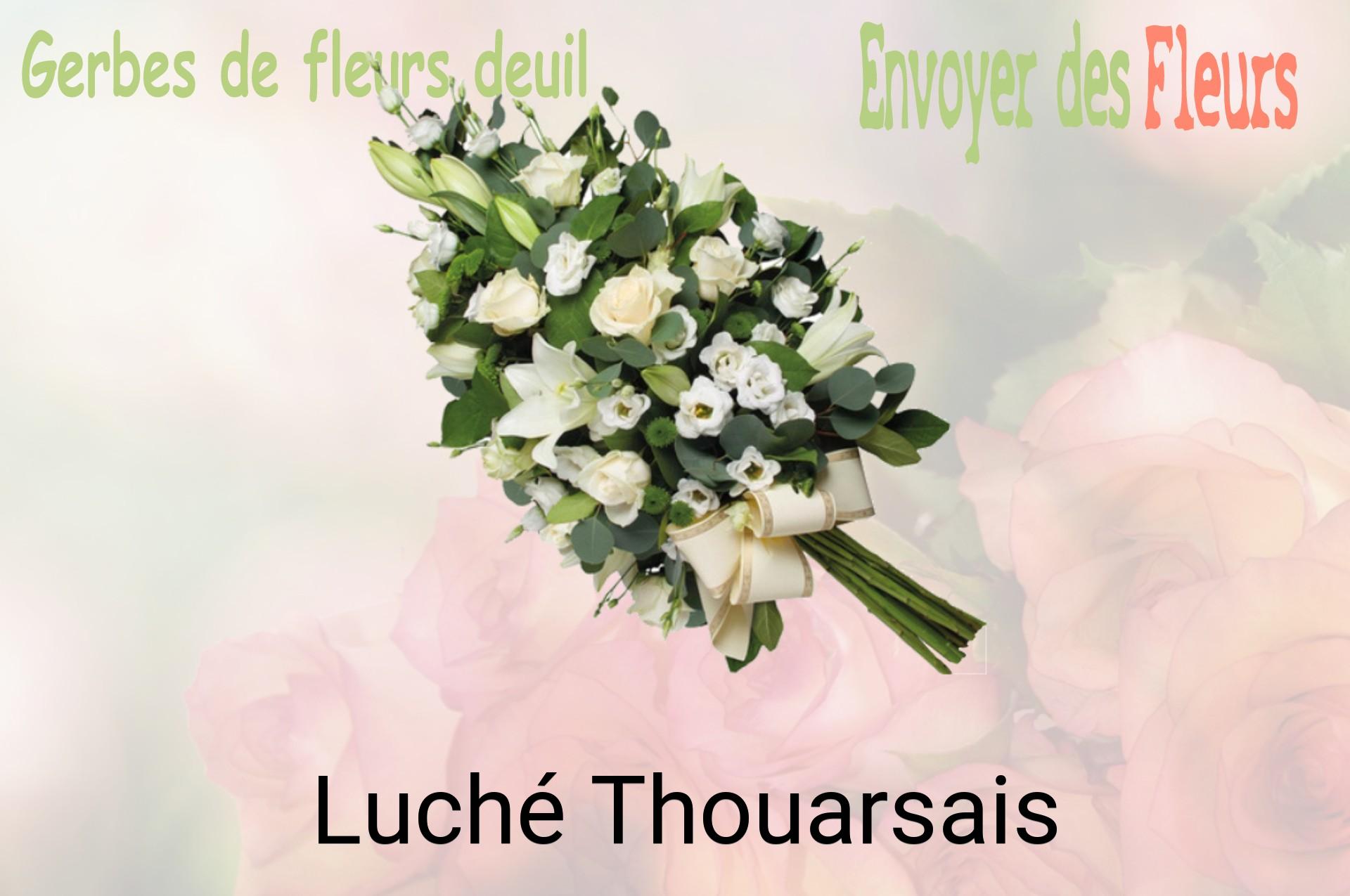Gerbe de fleurs de deuil livrée à Luché-Thouarsais